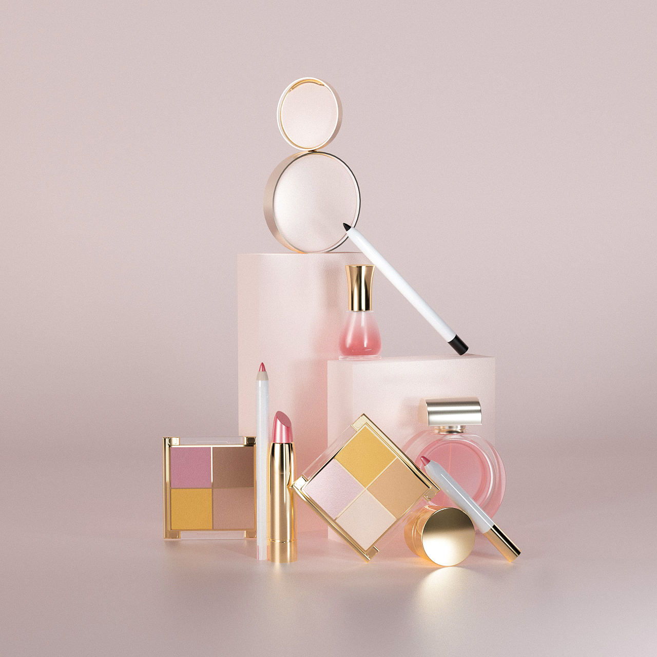 C4D化妝品渲染練習(xí) 打造光影之下的藝術(shù)之美